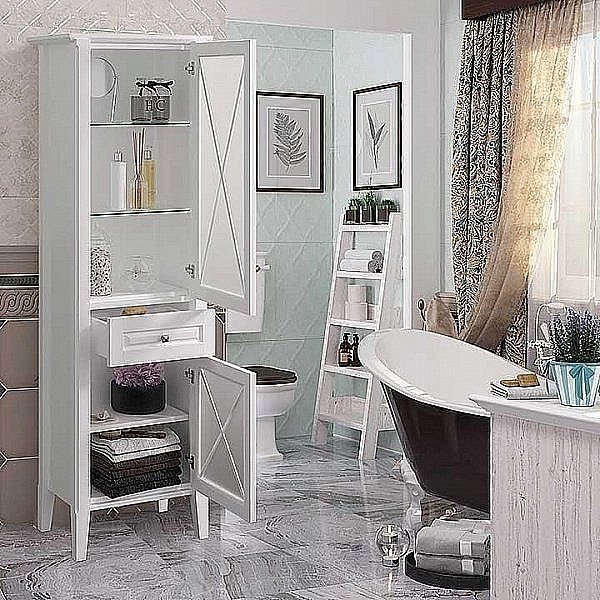 Тумба с раковиной Опадирис Палермо 50 белая матовая для ванной в интернет-магазине Sanbest