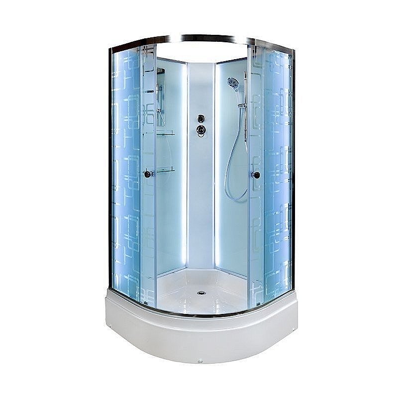 Душевая кабина DTO Серия ЕМ ЕМ2710 N LED 100x100 купить в интернет-магазине Sanbest