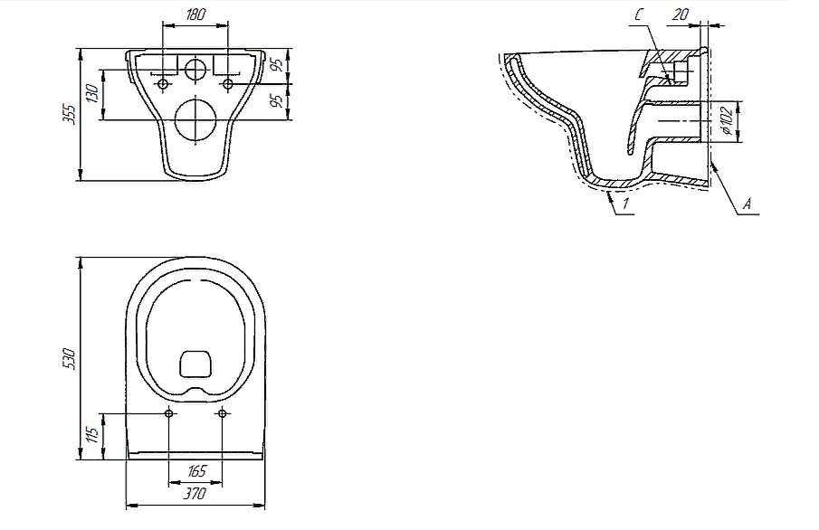 Унитаз с инсталляцией Cersanit CITY CO DPL EO SLIM 64075 с крышкой микролифт, безободковый купить в интернет-магазине Sanbest