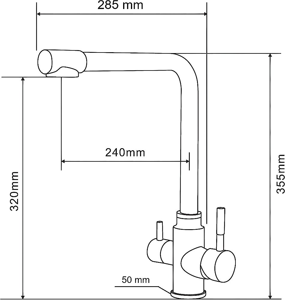 Смеситель для кухни Orange Boni M15-008ni никель купить в интернет-магазине сантехники Sanbest