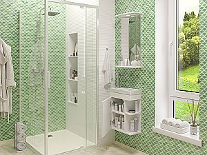 Тумба с раковиной Misty Мини - 40 П-Мин01040-011 белая для ванной в интернет-магазине Sanbest