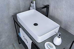 Раковина накладная Gid Geometrico 60 Wm9396 51189 белая матовая купить в интернет-магазине Sanbest