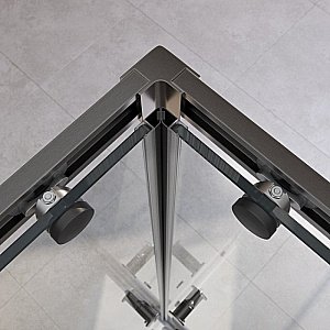 Душевой уголок Cezares Relax 120x90 RELAX-304-AH-2-120/90-C-GM стекло прозрачное/профиль матовая оружейная сталь купить в интернет-магазине Sanbest