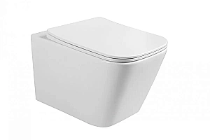Унитаз подвесной Relisan WM 702 Гл000026450 белый, безободковый, с крышкой микролифт купить в интернет-магазине Sanbest