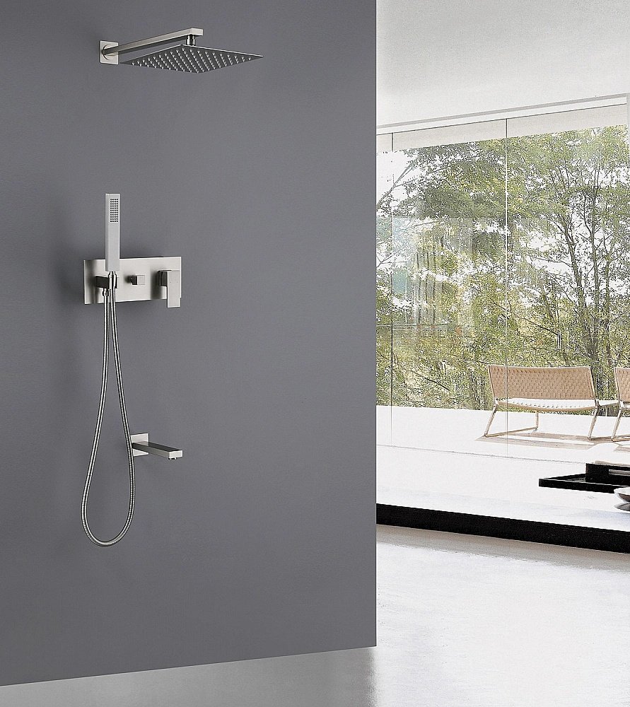 Душевая система ABBER Daheim AF8217SP сатин купить в интернет-магазине сантехники Sanbest