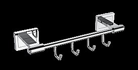Планка с крючками CeramaLux Gamma 12318 хром купить в интернет-магазине сантехники Sanbest