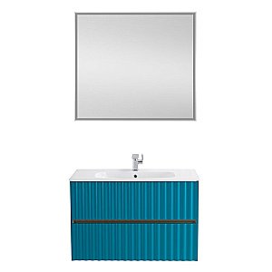 Тумба с раковиной Art&Max ELEGANT 100 бирюзовая матовая для ванной в интернет-магазине Sanbest