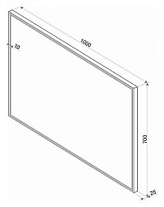 Зеркало Misty Стайл S1 100x70 в ванную от интернет-магазине сантехники Sanbest