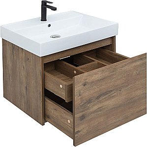 Тумба с раковиной Aquanet Nova Lite 249511 60 дуб рустикальный для ванной в интернет-магазине Sanbest