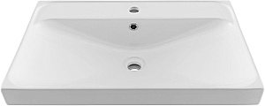 Тумба с раковиной Aquanet Алвита new 70 344133+333267 белая матовая для ванной в интернет-магазине Sanbest