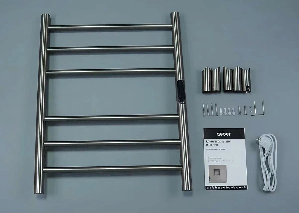 Полотенцесушитель электрический ABBER Standard AH4606SP сатин купить в интернет-магазине сантехники Sanbest