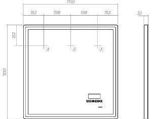 Зеркало VIGO Geometry Media z.GEO.70 в ванную от интернет-магазине сантехники Sanbest