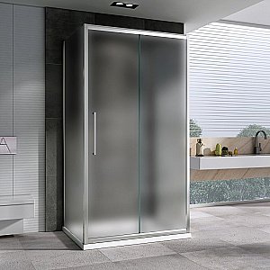 Душевой уголок ABBER Schwarzer Diamant AG30170MH-S100M-S100M 170x100 стекло матовое/профиль хром купить в интернет-магазине Sanbest
