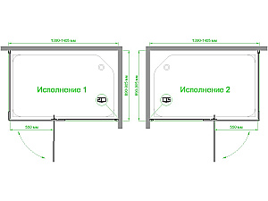 Душевой уголок Royal Bath RB HPVD-T-CH 140х90 стекло прозрачное/профиль хром купить в интернет-магазине Sanbest