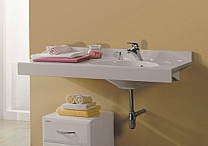 Раковина Акватон Отель 119 1A70093NOT01 белая купить в интернет-магазине Sanbest