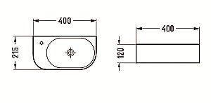 Раковина подвесная CeramaLux N 40 78204 черная матовая купить в интернет-магазине Sanbest