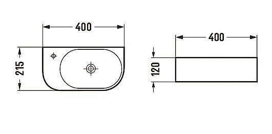 Раковина подвесная CeramaLux N 40 78204 черная матовая купить в интернет-магазине Sanbest