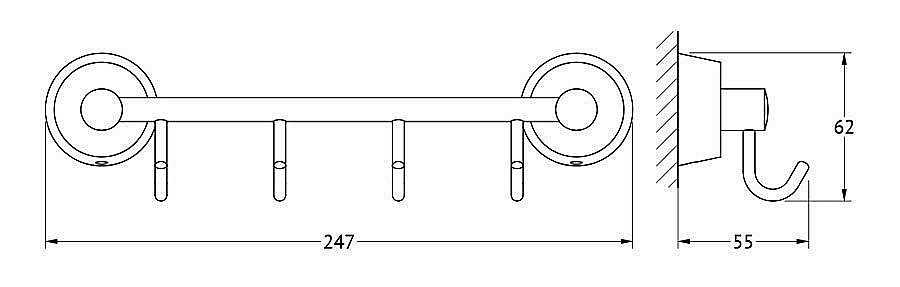 Крючок FBS Vizovice 25 VIZ 025 купить в интернет-магазине сантехники Sanbest