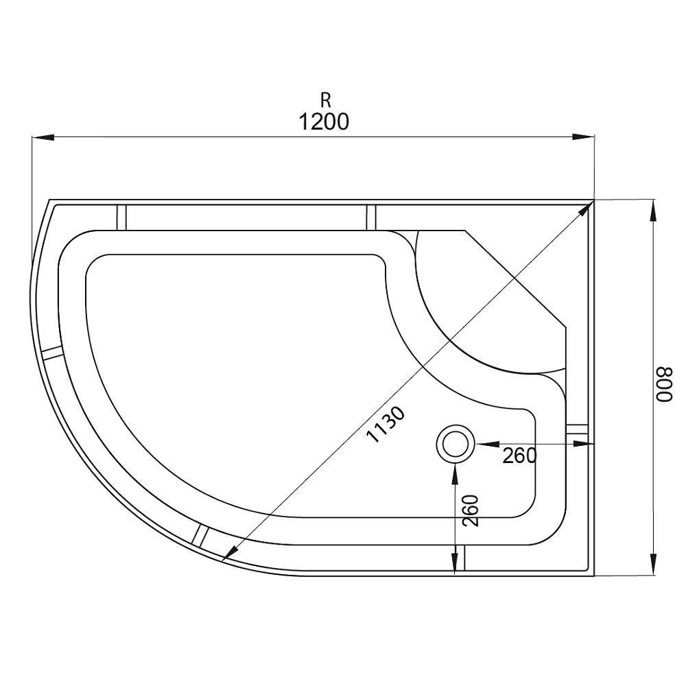 Душевая кабина Deto D120S 120х80 купить в интернет-магазине Sanbest