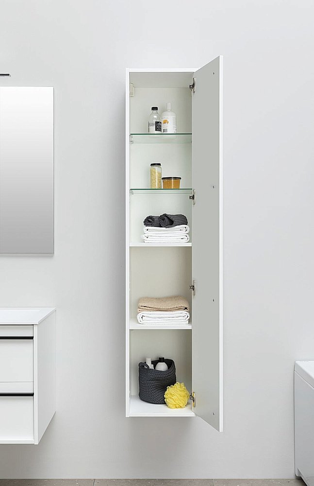 Шкаф-пенал Aquanet Lino 253909 35 белый матовый для ванной в интернет-магазине сантехники Sanbest