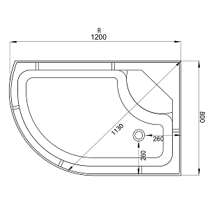 Душевая кабина Deto D120S 120х80 купить в интернет-магазине Sanbest