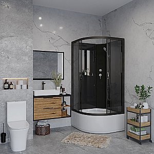 Душевая кабина Niagara Classic NG-6508-14BK 90x90 купить в интернет-магазине Sanbest