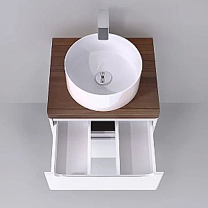 Тумба с раковиной Jorno Wood 60 белая для ванной в интернет-магазине Sanbest