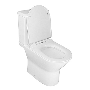 Унитаз напольный Azario Mons AZ-76004 белый, безободковый, с бачком, с крышкой микролифт купить в интернет-магазине Sanbest