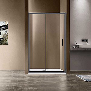 Душевая дверь Vincea Garda VDS-1G135CLGM 135 стекло прозрачное/профиль вороненая сталь купить в интернет-магазине Sanbest