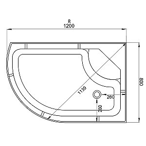 Душевая кабина DTO D120S 120х80 купить в интернет-магазине Sanbest