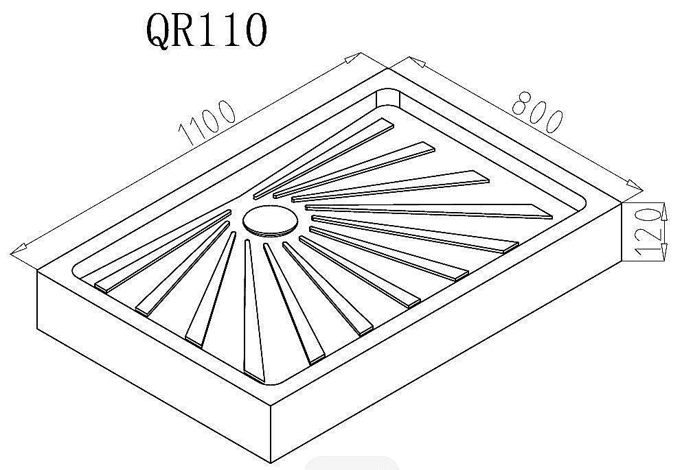Душевой поддон CeruttiSpa QR110 80x110 купить в интернет-магазине Sanbest