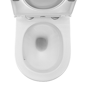 Унитаз подвесной Azario Pro PRO-0001 UQ3 белый, безободковый, с крышкой микролифт, слив торнадо купить в интернет-магазине Sanbest