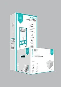 Унитаз с инсталляцией OWL 1975 Vatter Ruta H mini OWLINSTTI.TOWLT190403S безободковый, с крышкой микролифт, с кнопкой Titan хром купить в интернет-магазине Sanbest