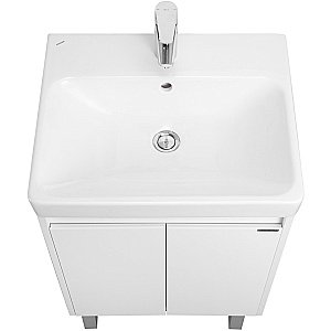 Тумба с раковиной Акватон Сканди Doors 55 белая для ванной в интернет-магазине Sanbest