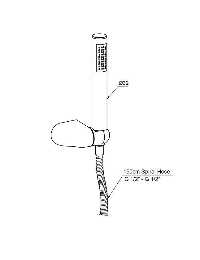 Душевой гарнитур GPD DST60-S черный купить в интернет-магазине сантехники Sanbest