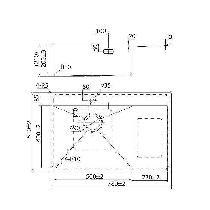 Кухонная мойка Iddis Haze HAZ78S купить в интернет-магазине сантехники Sanbest