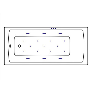 Гидромассажная ванна Excellent Aquaria RELAX 160x70 форсунки белые купить в интернет-магазине Sanbest
