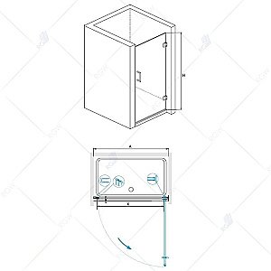 Душевая дверь RGW Hotel HO-011 80 купить в интернет-магазине Sanbest