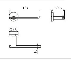 Держатель для туалетной бумаги CeramaLux Loft 53907A хром купить в интернет-магазине сантехники Sanbest
