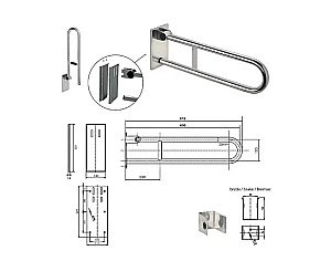 Поручень Bemeta Help 301507821 хром купить в интернет-магазине сантехники Sanbest