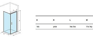 Душевой уголок Excellent Mazo 80х80 стекло прозрачное/профиль хром купить в интернет-магазине Sanbest