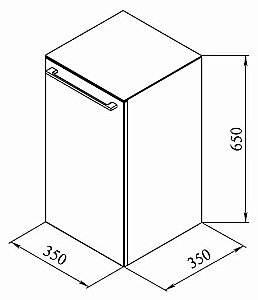 Шкаф подвесной De Aqua Тока 167425 35 белый для ванной в интернет-магазине сантехники Sanbest