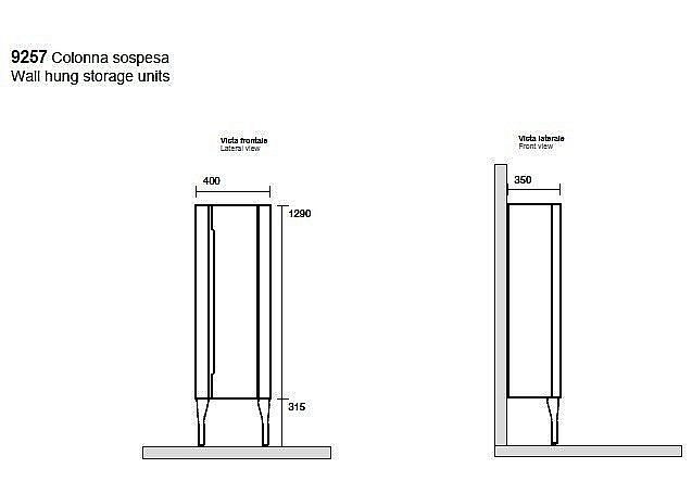 Колонна подвесная Kerasan Waldorf 925730 Белая матовая ваниль для ванной в интернет-магазине сантехники Sanbest