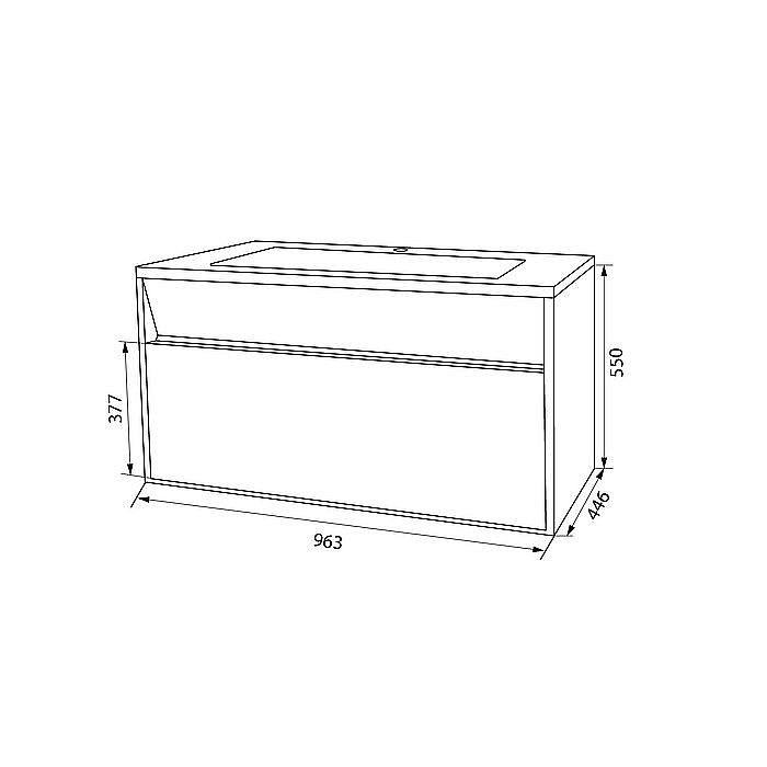 Тумба с раковиной IDDIS Esper ESP10W0i95K 100 белая для ванной в интернет-магазине Sanbest