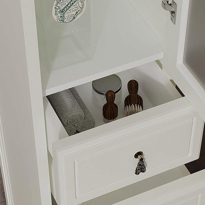 Пенал Опадирис Риспекто 30 белый матовый для ванной в интернет-магазине сантехники Sanbest