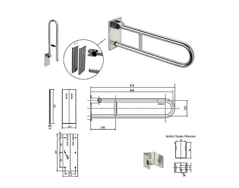 Поручень Bemeta Help 301507821 хром купить в интернет-магазине сантехники Sanbest