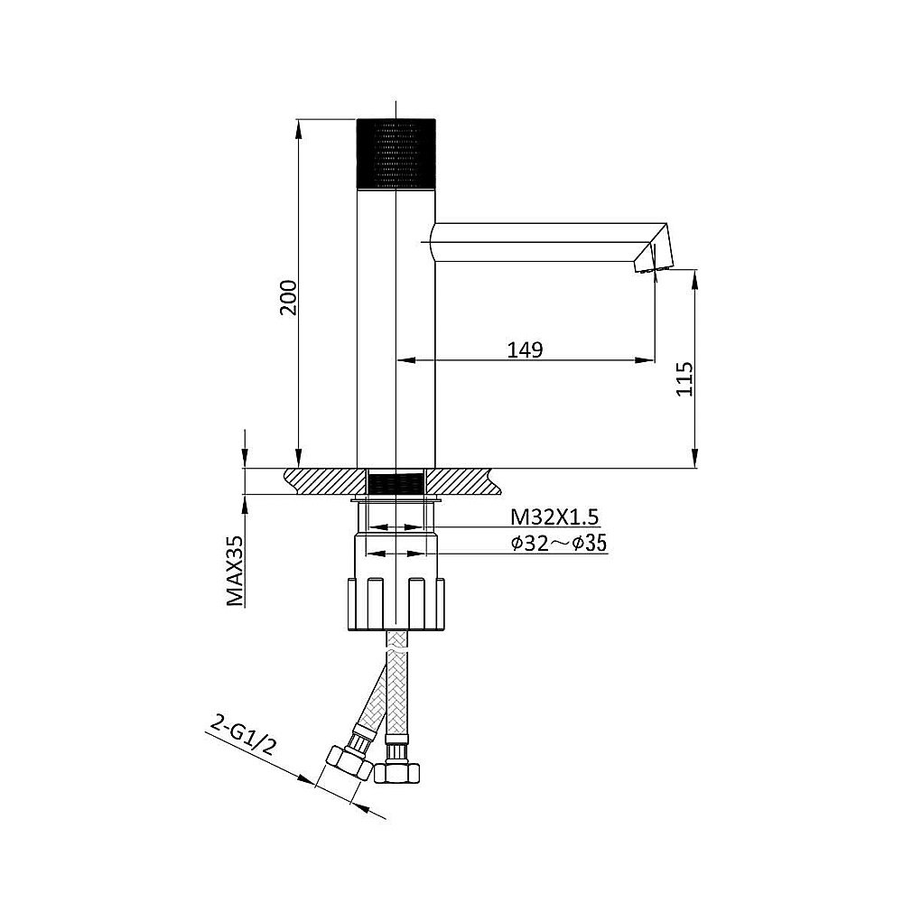 Смеситель для раковины Vincea Desire VBF-1D3MB черный купить в интернет-магазине сантехники Sanbest