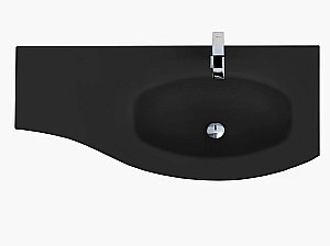 Тумба с раковиной Cezares VAGUE 100 54854+82428+54856 Grigio lucido правосторонняя для ванной в интернет-магазине Sanbest