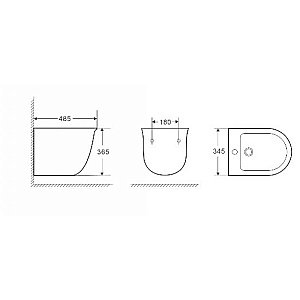 Биде с инсталляцией WeltWasser BAMBERG 480 BD+TELBACH 005 MT-WT белое матовое купить в интернет-магазине Sanbest