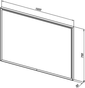 Зеркало Allen Brau Activity 100 1.340029.WM белое матовое в ванную от интернет-магазине сантехники Sanbest